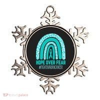 Fight Ovarian Cancer Awareness Teal Ribbon Products Ornament thumb 0
