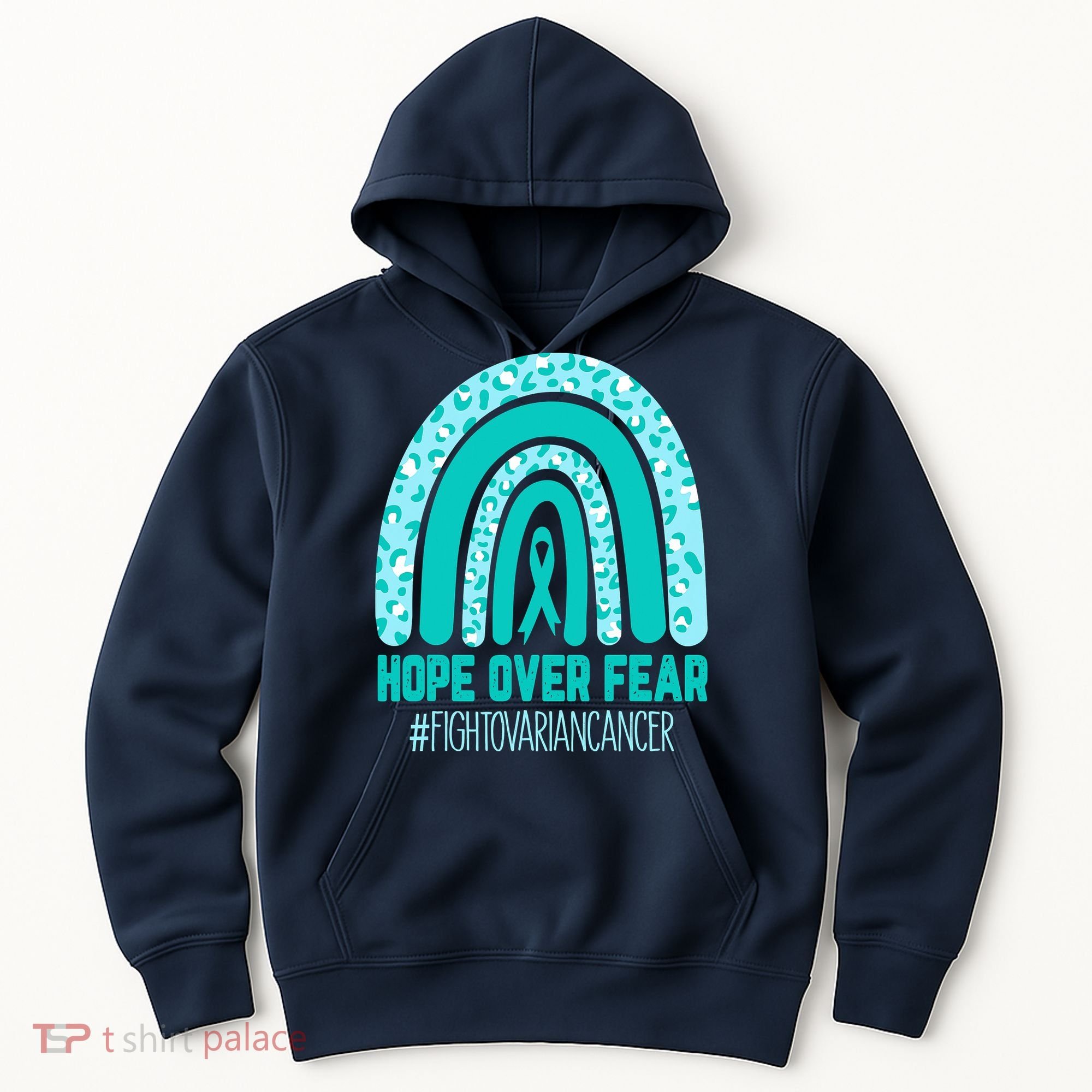 Fight Ovarian Cancer Awareness Teal Ribbon Products Hoodie