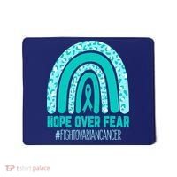 Fight Ovarian Cancer Awareness Teal Ribbon Products Mousepad thumb 0