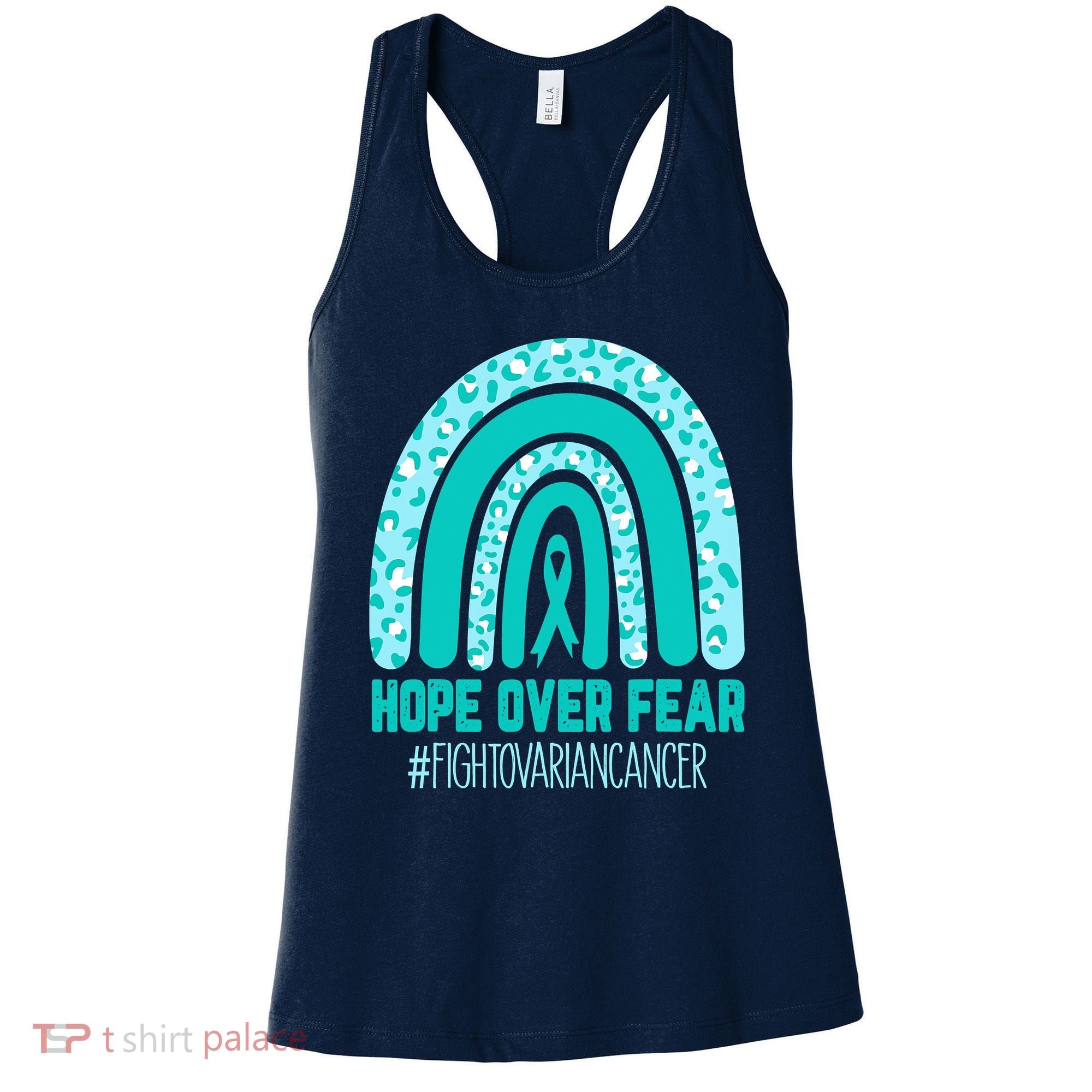 Fight Ovarian Cancer Awareness Teal Ribbon Products Women's Tank Top
