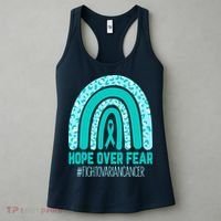 Fight Ovarian Cancer Awareness Teal Ribbon Products Women's Tank Top thumb 3