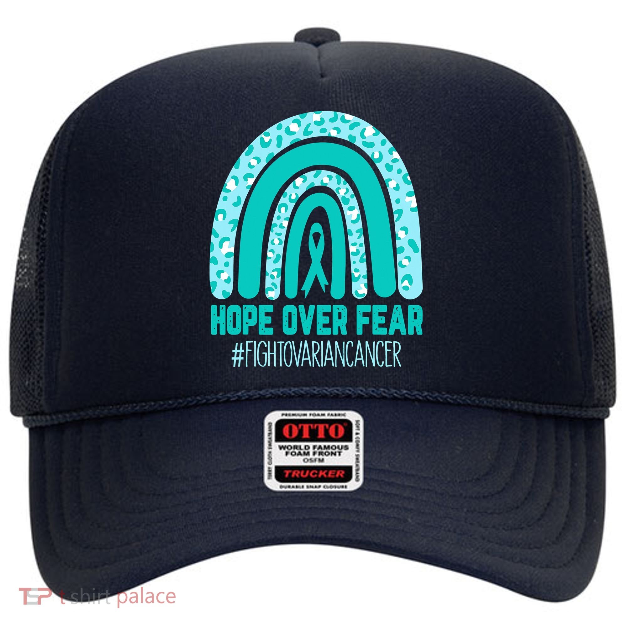 Fight Ovarian Cancer Awareness Teal Ribbon Products Hat