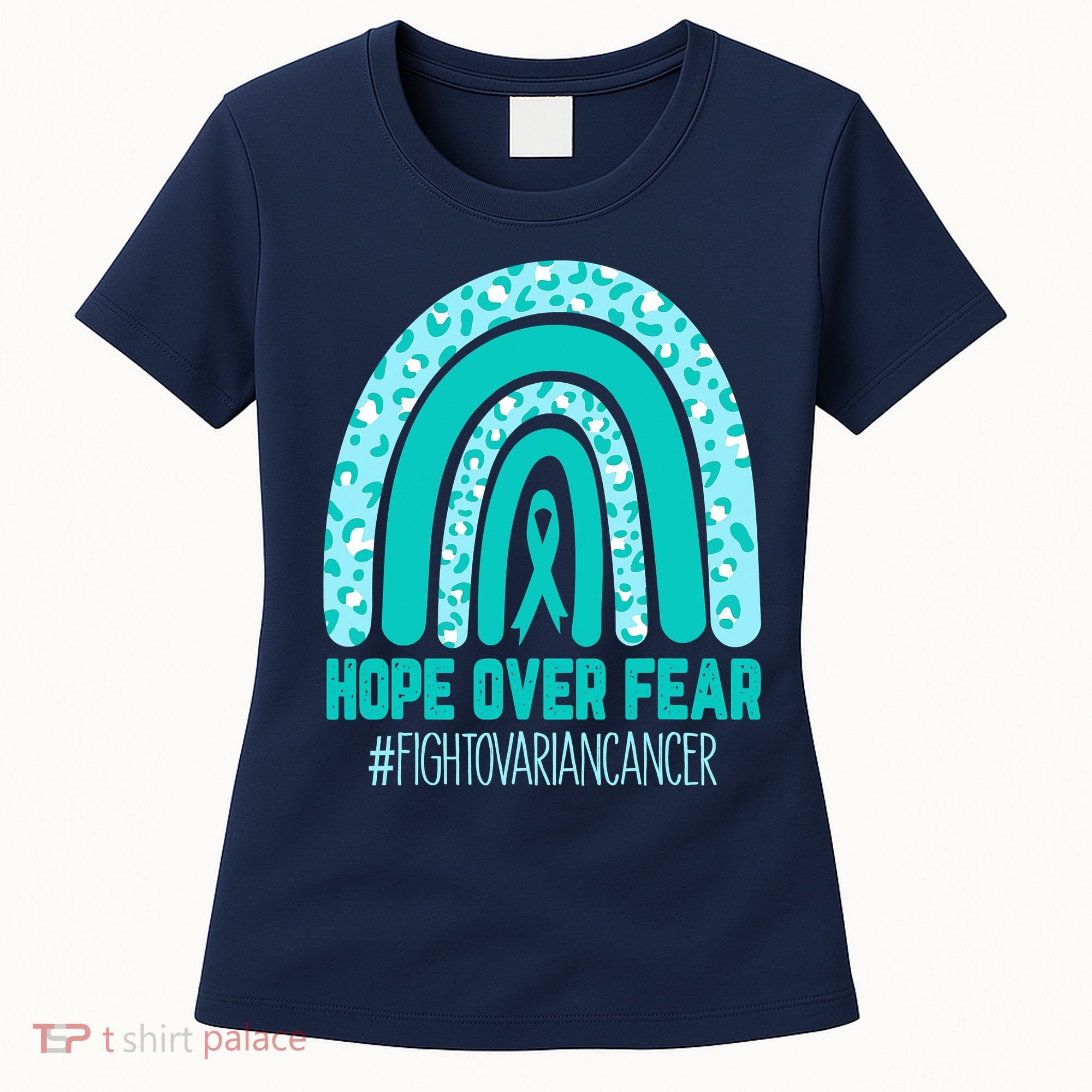 Fight Ovarian Cancer Awareness Teal Ribbon Products Women's T-Shirt
