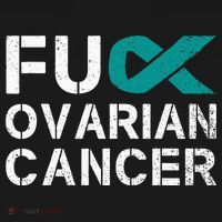 Fuck Ovarian Cancer Awareness Teal Ribbon Warrior Survivor Mousepad thumb 1