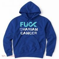 Fuck Ovarian Cancer Awareness Gift Hoodie thumb 0