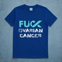 Fuck Ovarian Cancer Awareness Gift T-Shirt thumb 5