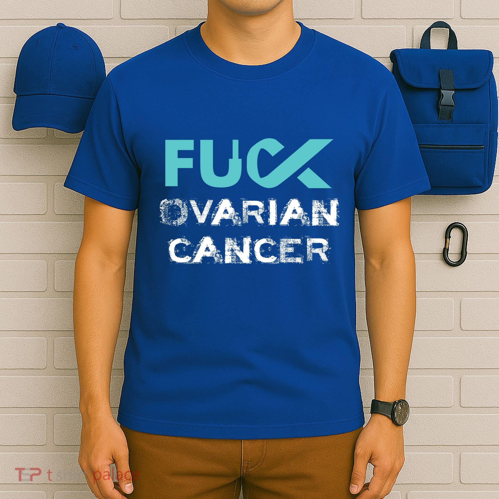 Fuck Ovarian Cancer Awareness Gift T-Shirt