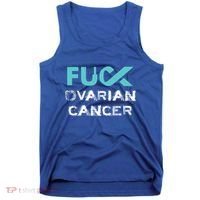 Fuck Ovarian Cancer Awareness Gift Tank Top thumb 0
