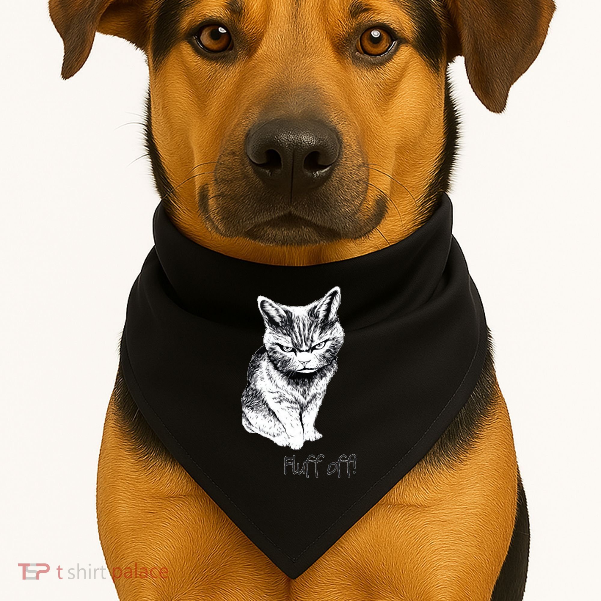 Fluff Off Cat Funny Cat Kitten USA-Made Doggie Bandana