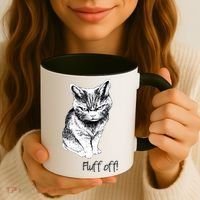 Fluff Off Cat Funny Cat Kitten Coffee Mug thumb 3