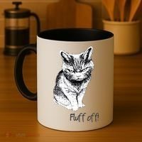 Fluff Off Cat Funny Cat Kitten Coffee Mug thumb 4