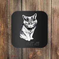 Fluff Off Cat Funny Cat Kitten Coaster thumb 0