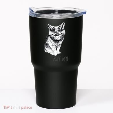 Fluff Off Cat Funny Cat Kitten Tumbler
