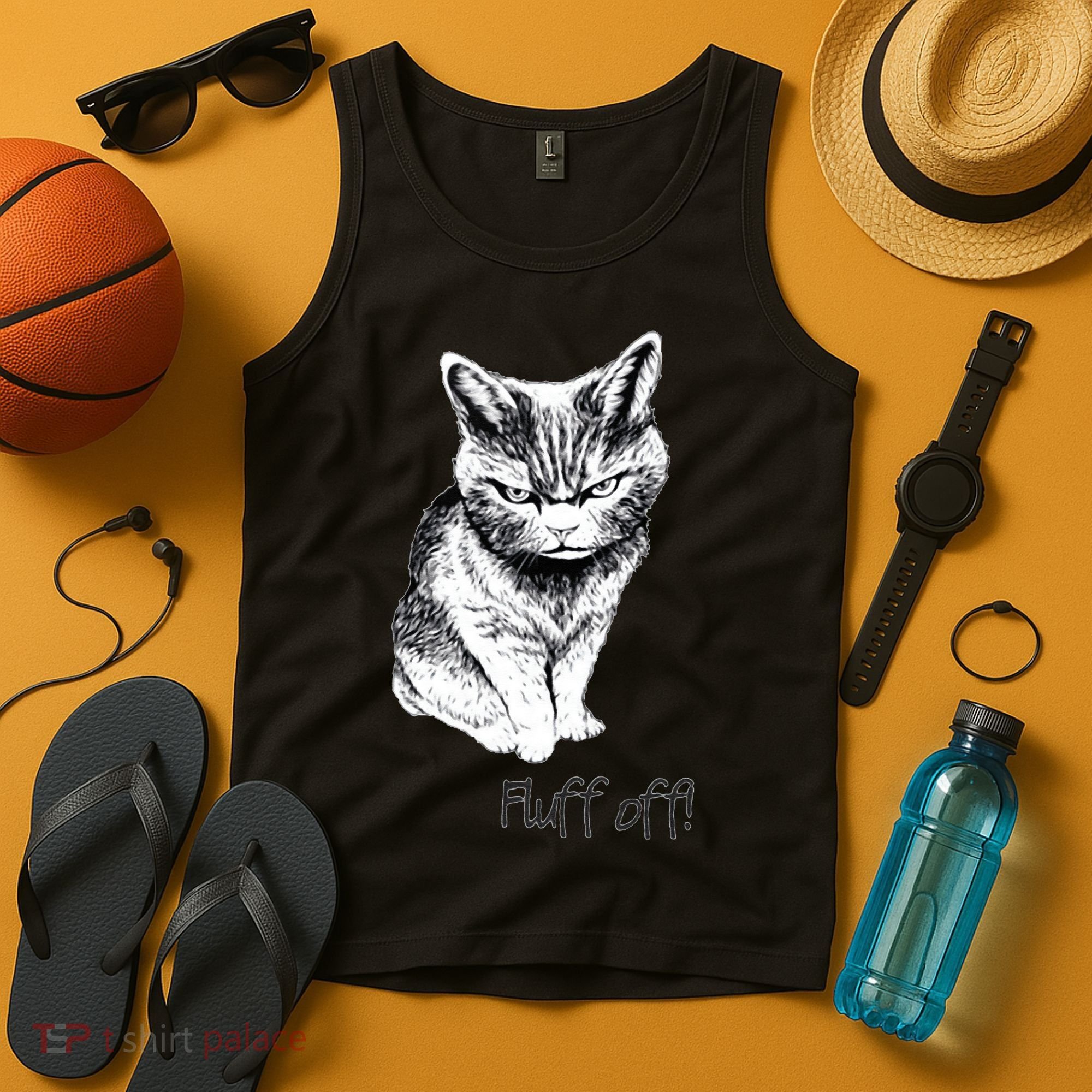 Fluff Off Cat Funny Cat Kitten Tank Top