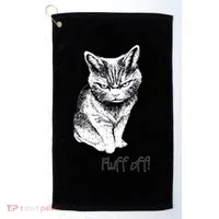 Fluff Off Cat Funny Cat Kitten Golf Towel thumb 0