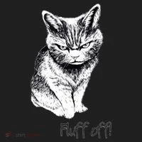 Fluff Off Cat Funny Cat Kitten Golf Towel thumb 3