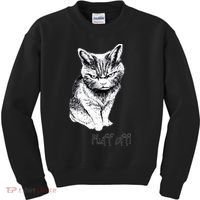Fluff Off Cat Funny Cat Kitten Kids Sweatshirt thumb 0