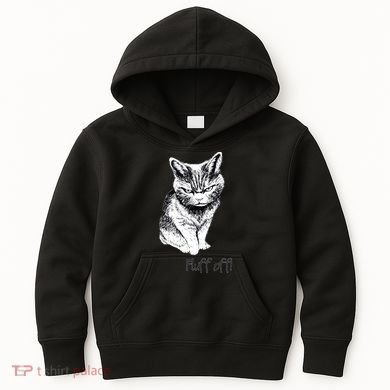 Fluff Off Cat Funny Cat Kitten Kids Hoodie