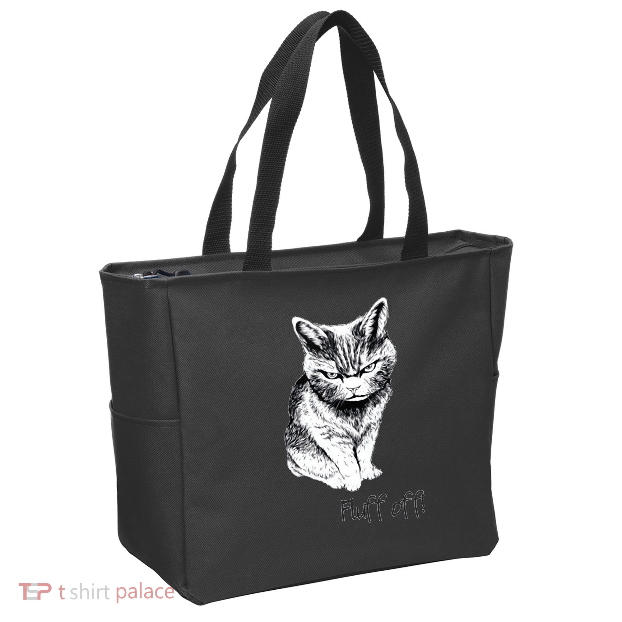 Fluff Off Cat Funny Cat Kitten Tote Bag