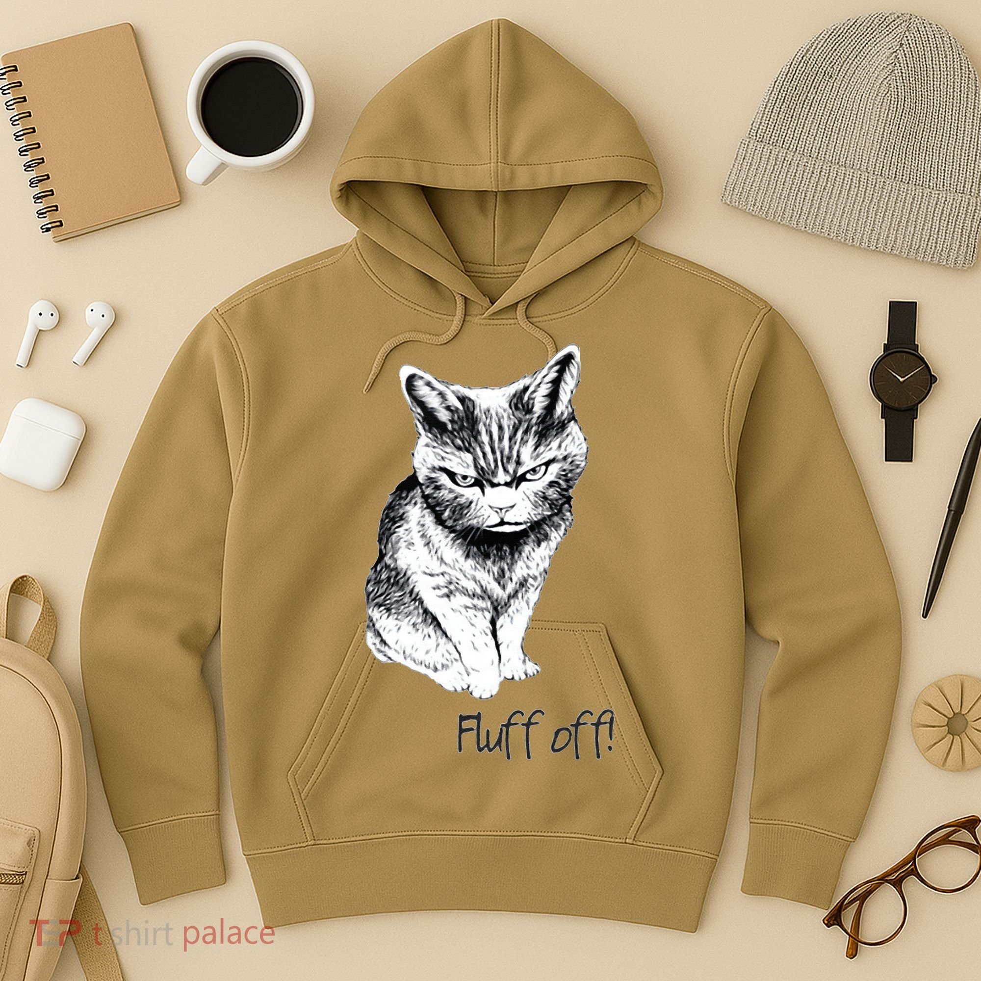 Fluff Off Cat Funny Cat Kitten Hoodie