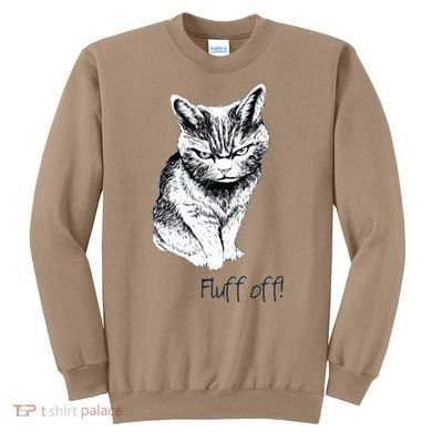 Fluff Off Cat Funny Cat Kitten Sweatshirt