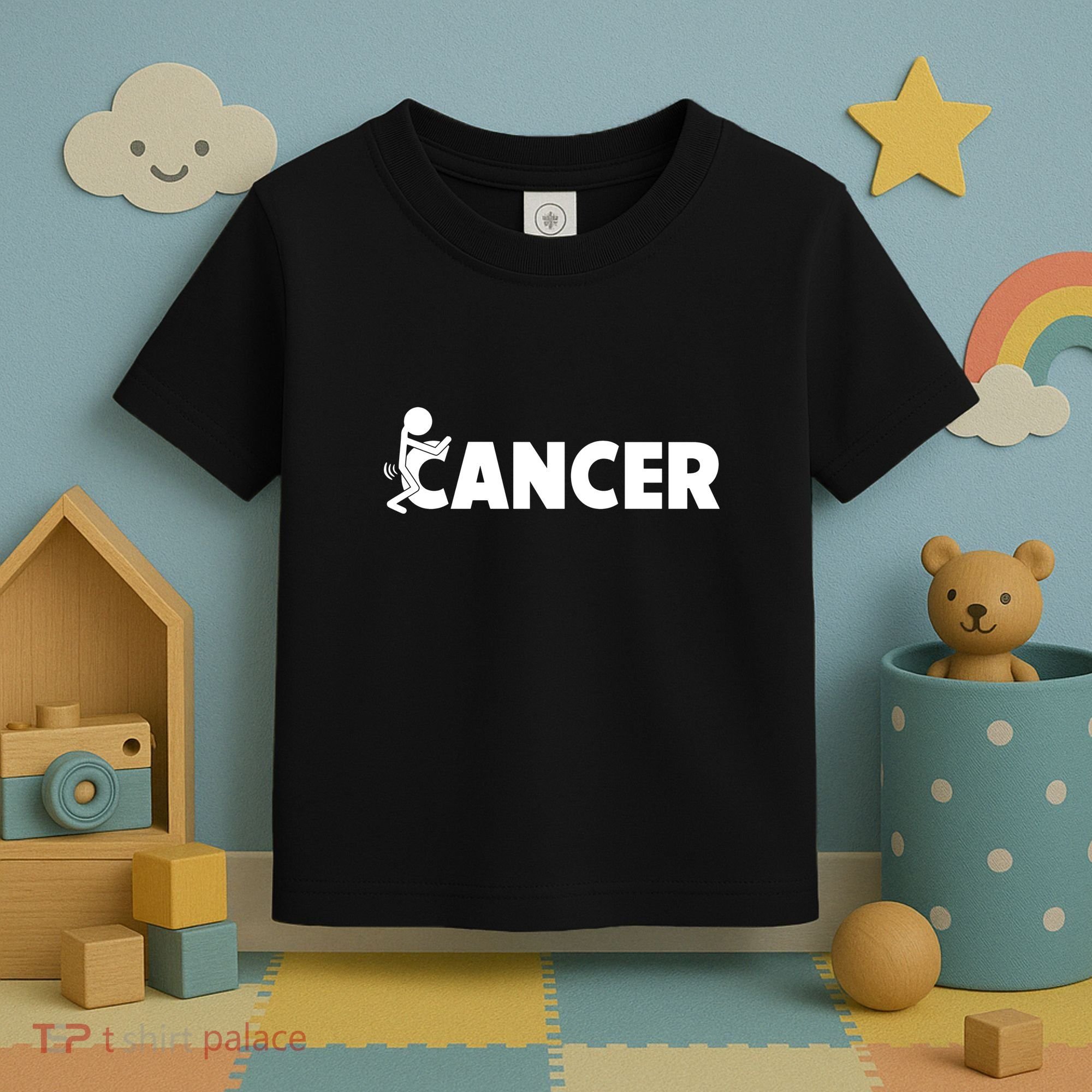 Fuck Off Cancer Funny Toddler T-Shirt