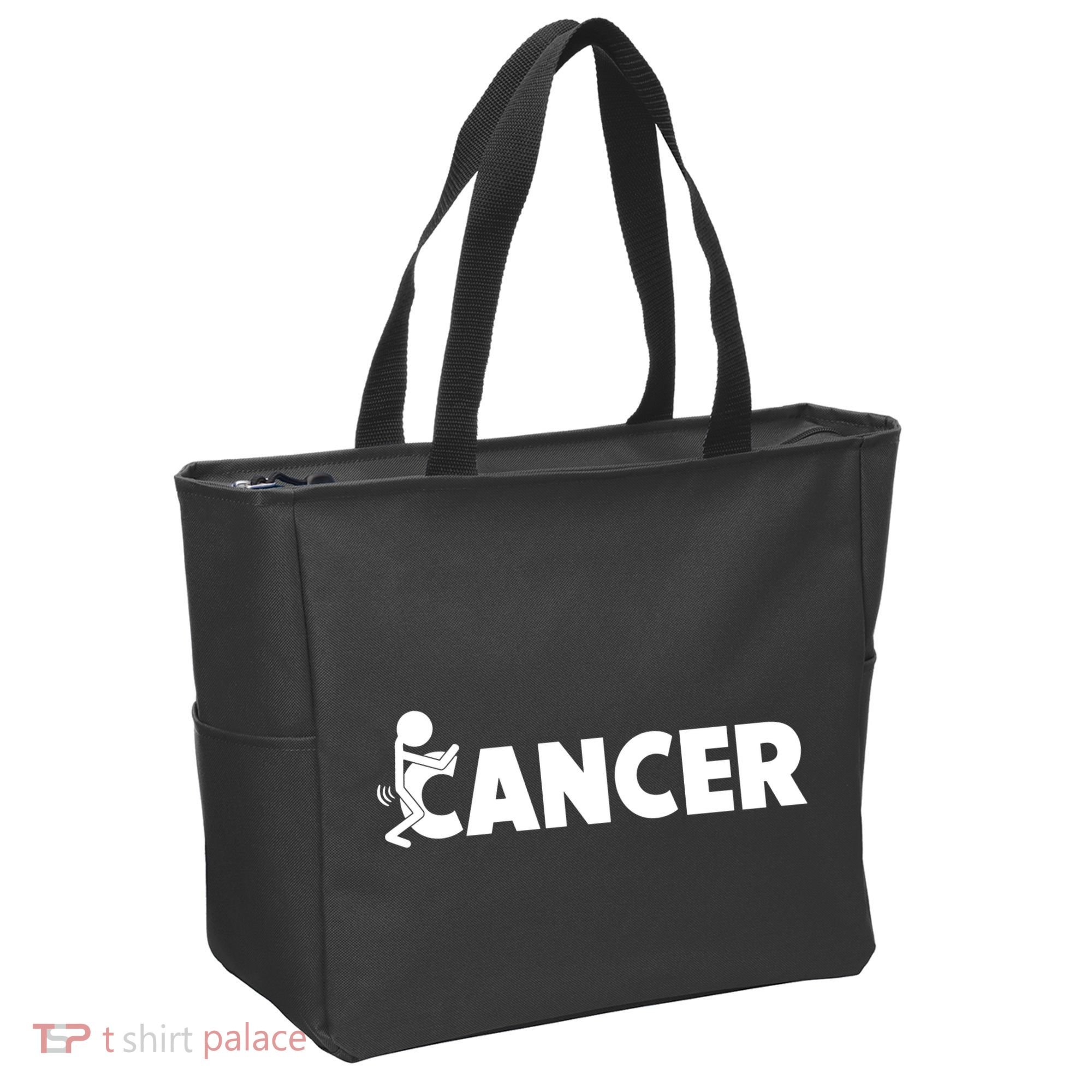 Fuck Off Cancer Funny Tote Bag