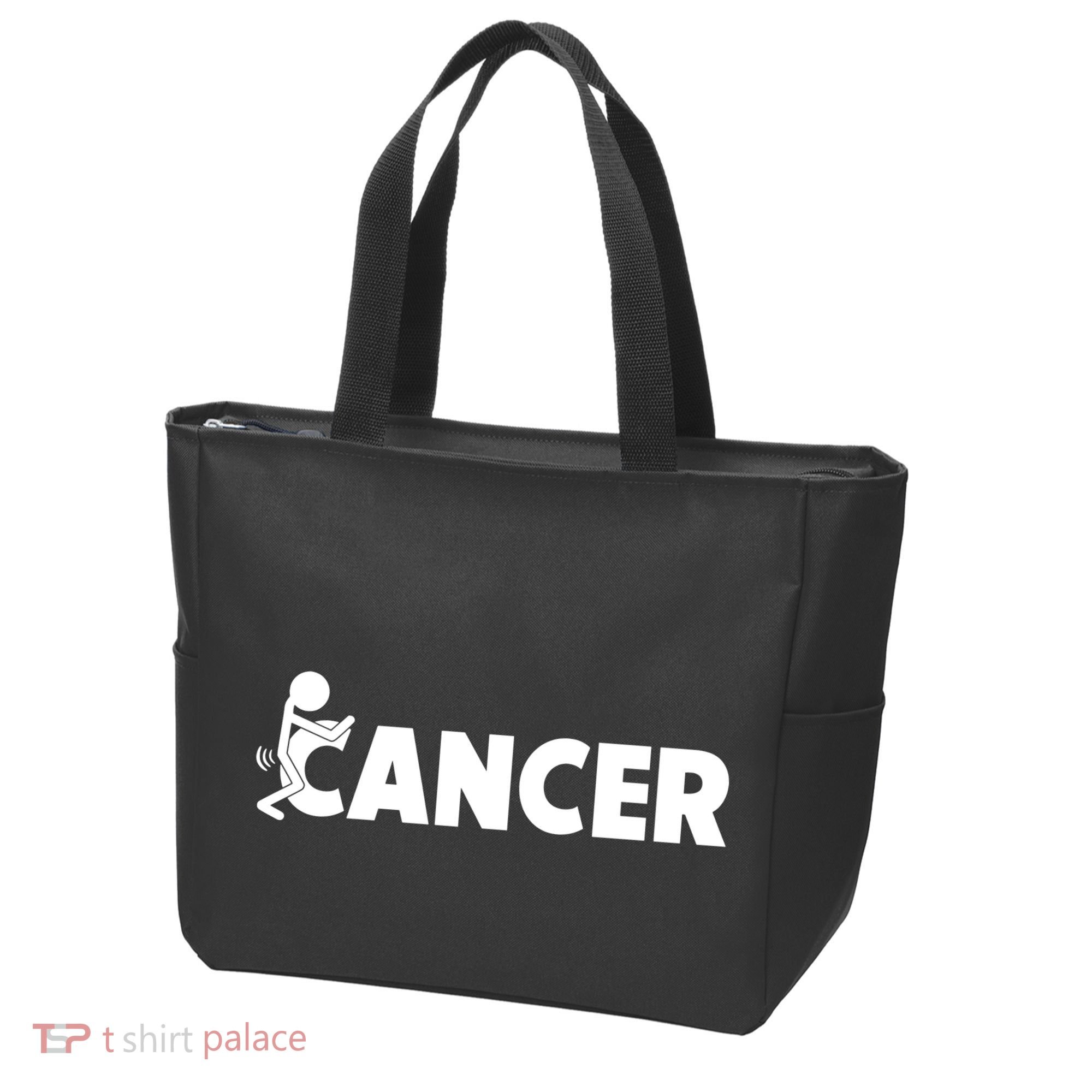 Fuck Off Cancer Funny Tote Bag