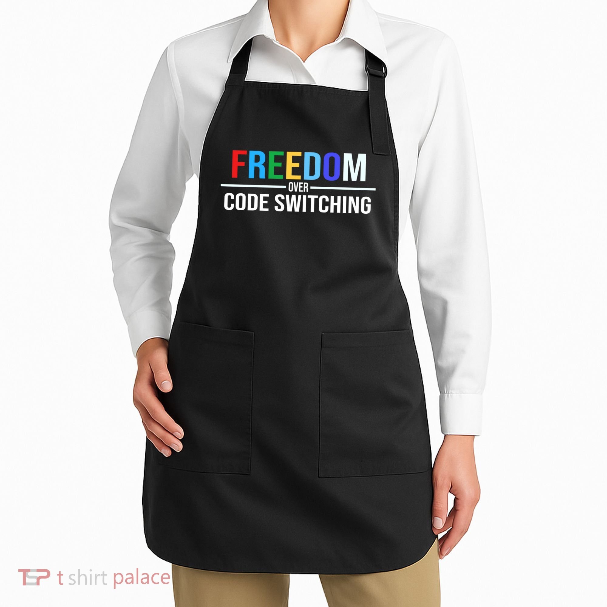 Freedom Over Code Switching Apron