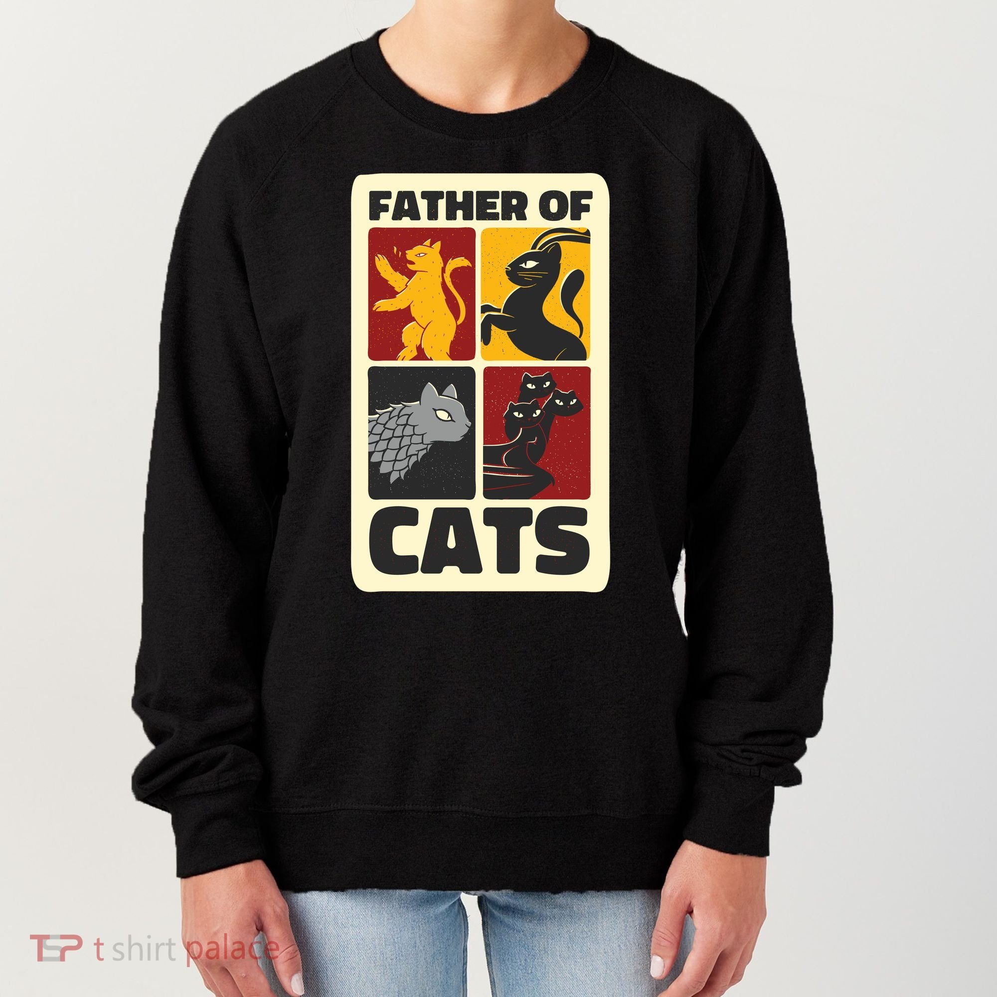 Father Of Cats Funny Women's Sweatshirt
