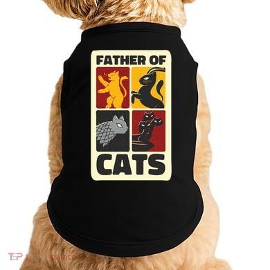 Father Of Cats Funny Doggie Tank