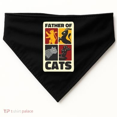 Father Of Cats Funny USA-Made Doggie Bandana