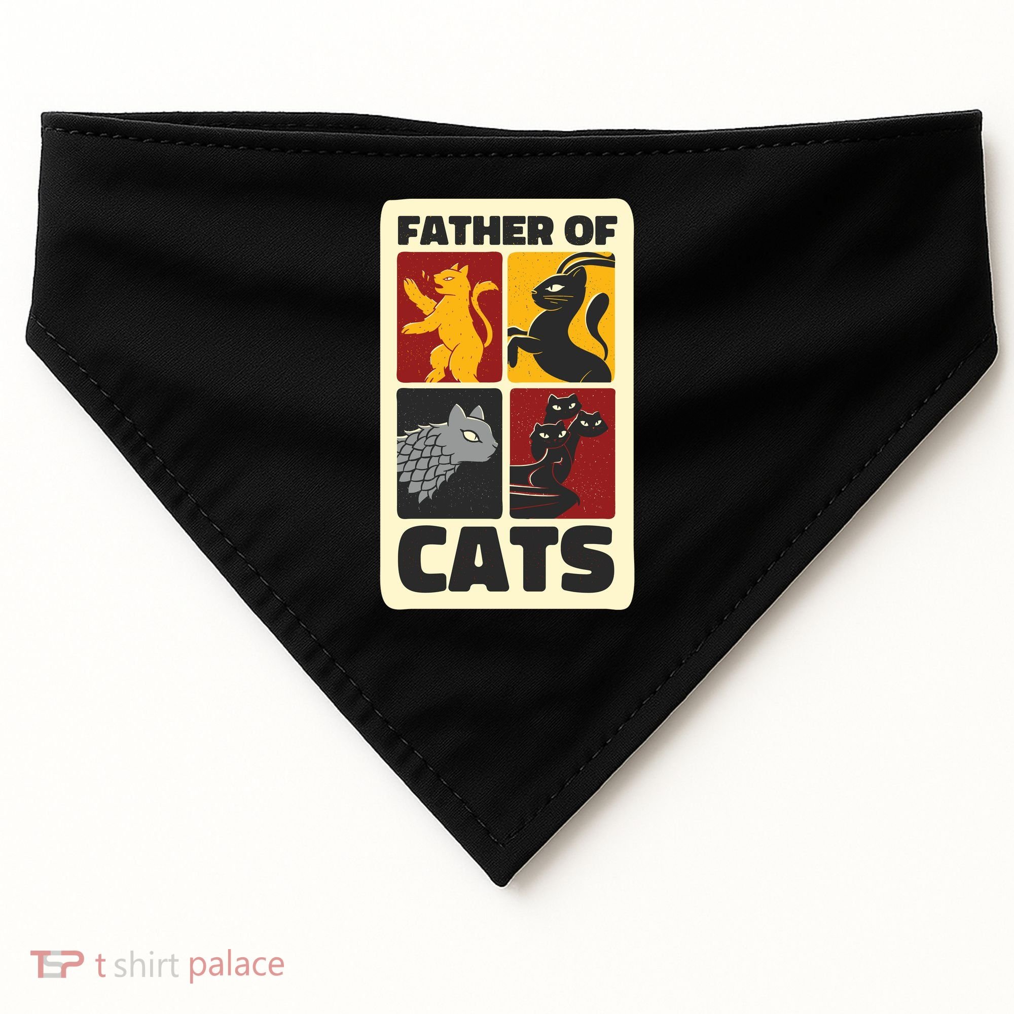 Father Of Cats Funny USA-Made Doggie Bandana