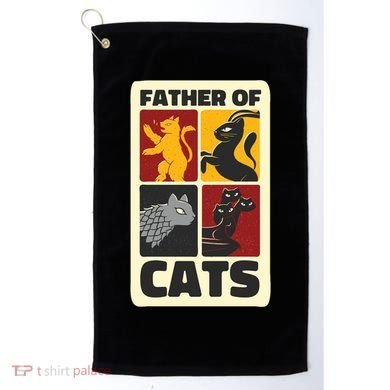 Father Of Cats Funny Golf Towel