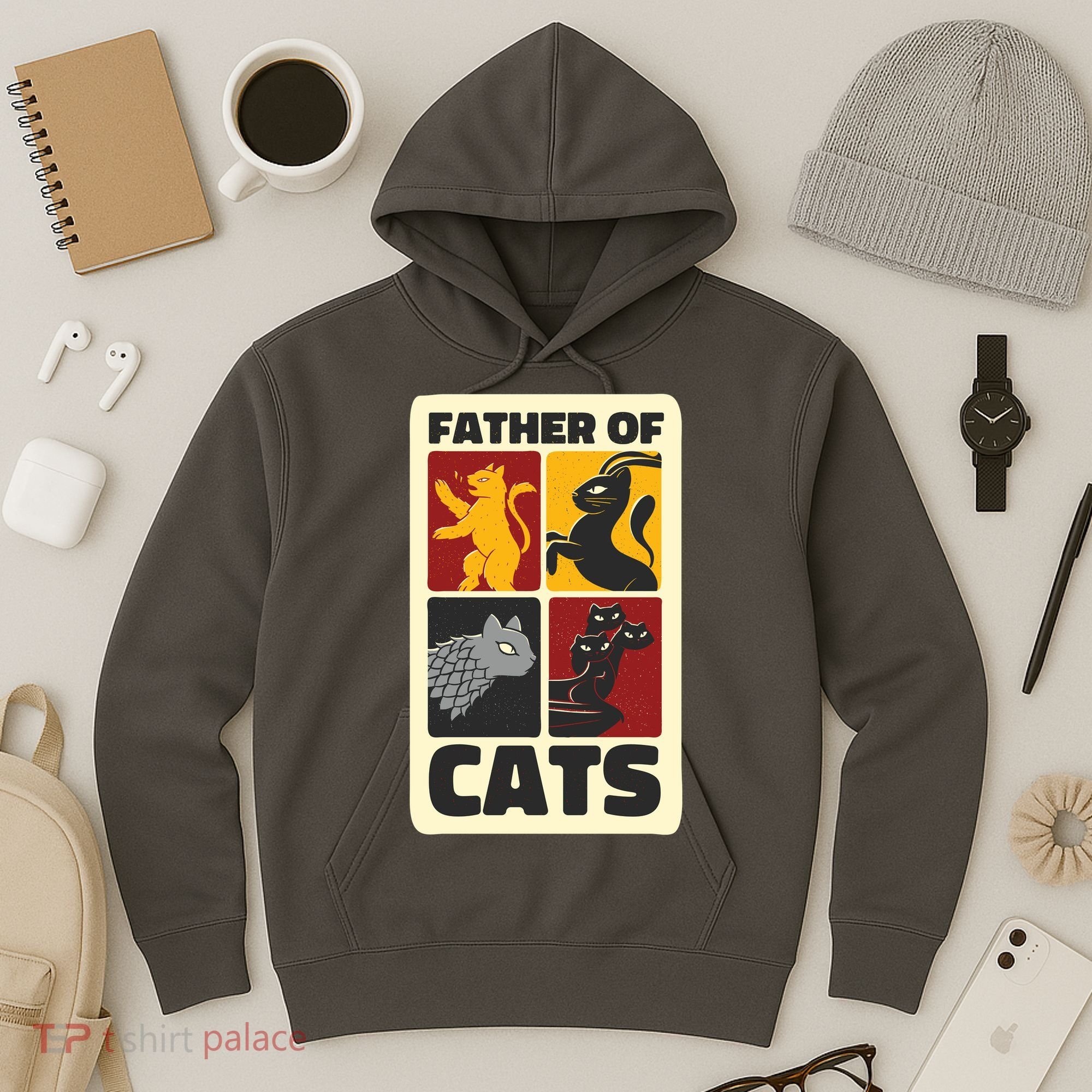 Father Of Cats Funny Hoodie