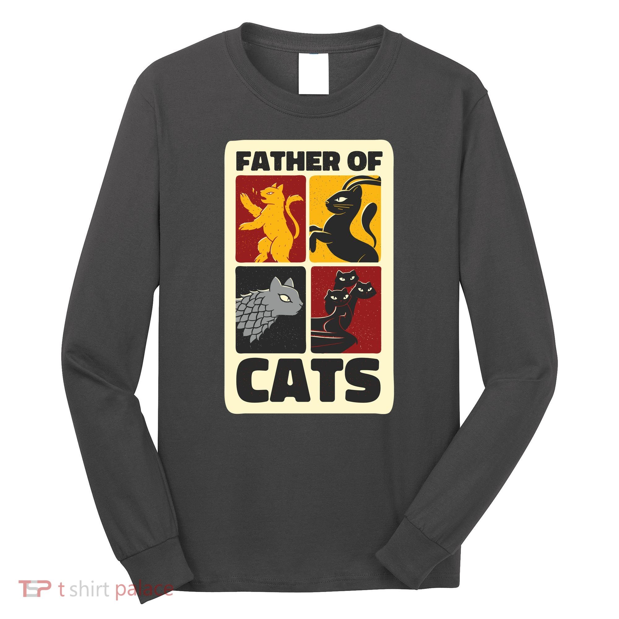 Father Of Cats Funny Long Sleeve Shirt