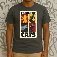 Father Of Cats Funny T-Shirt thumb 3