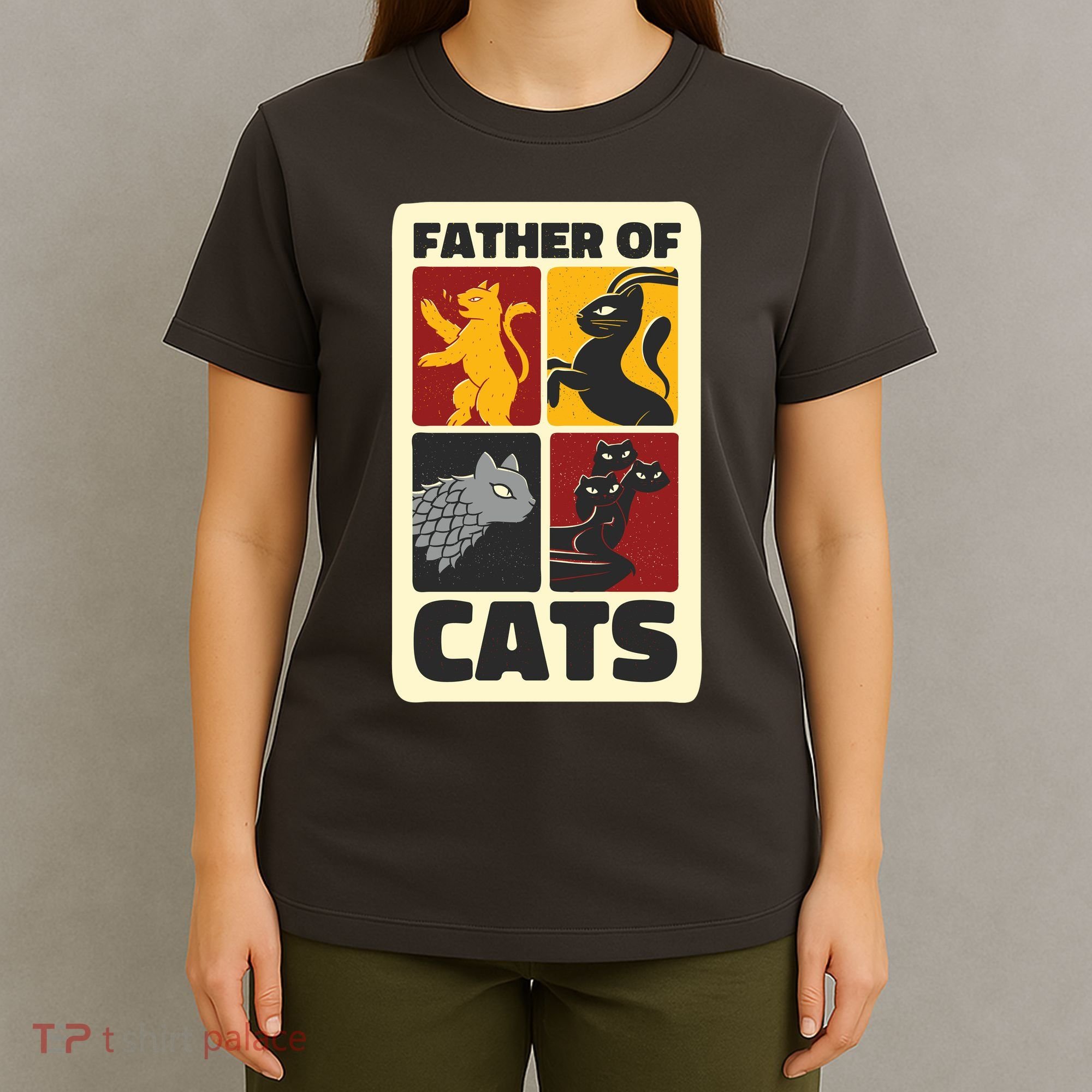 Father Of Cats Funny T-Shirt