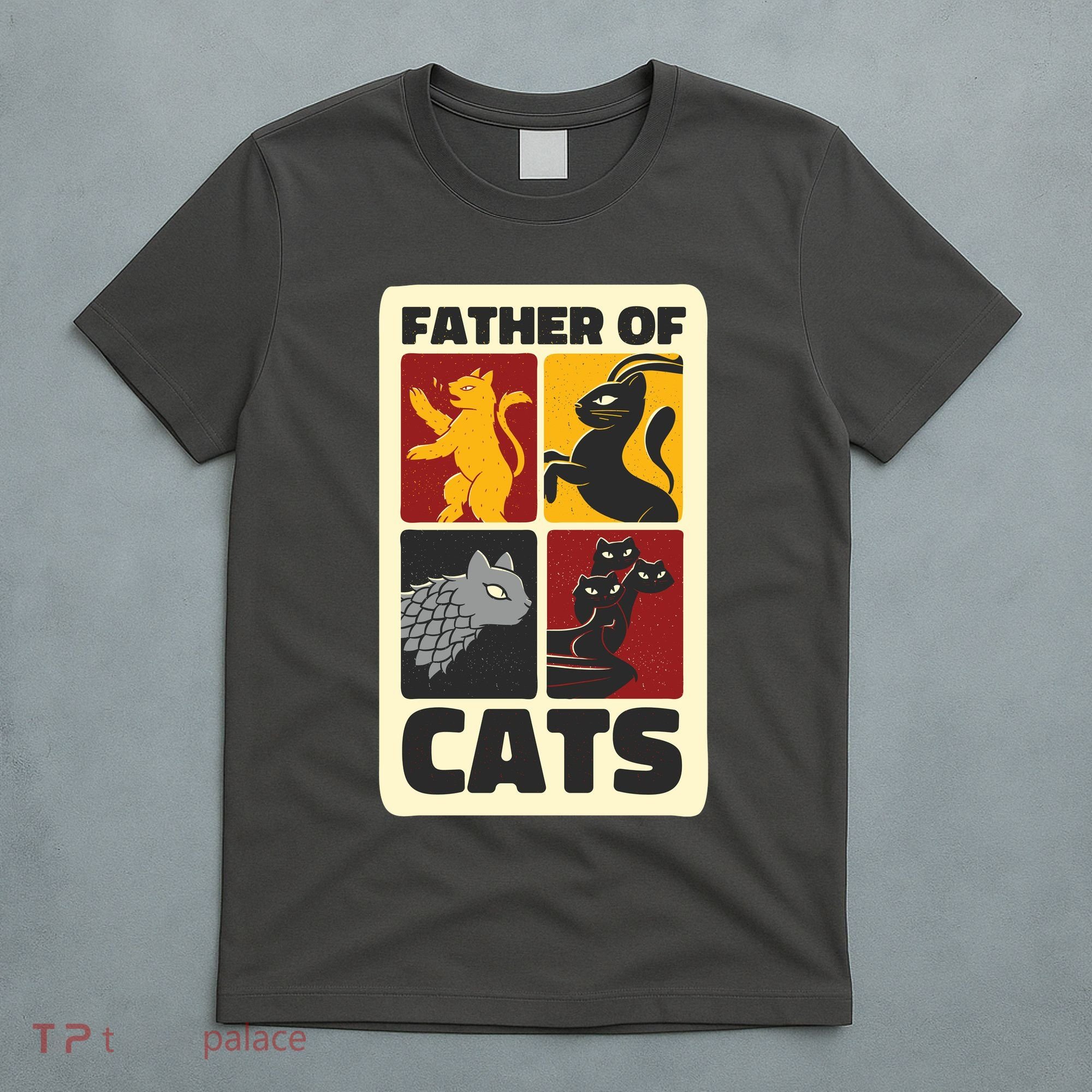 Father Of Cats Funny T-Shirt