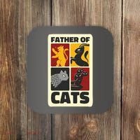 Father Of Cats Funny Coaster thumb 0