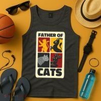 Father Of Cats Funny Tank Top thumb 4