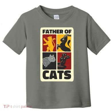 Father Of Cats Funny Toddler T-Shirt