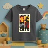Father Of Cats Funny Toddler T-Shirt thumb 3