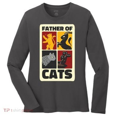 Father Of Cats Funny Women's Long Sleeve Shirt