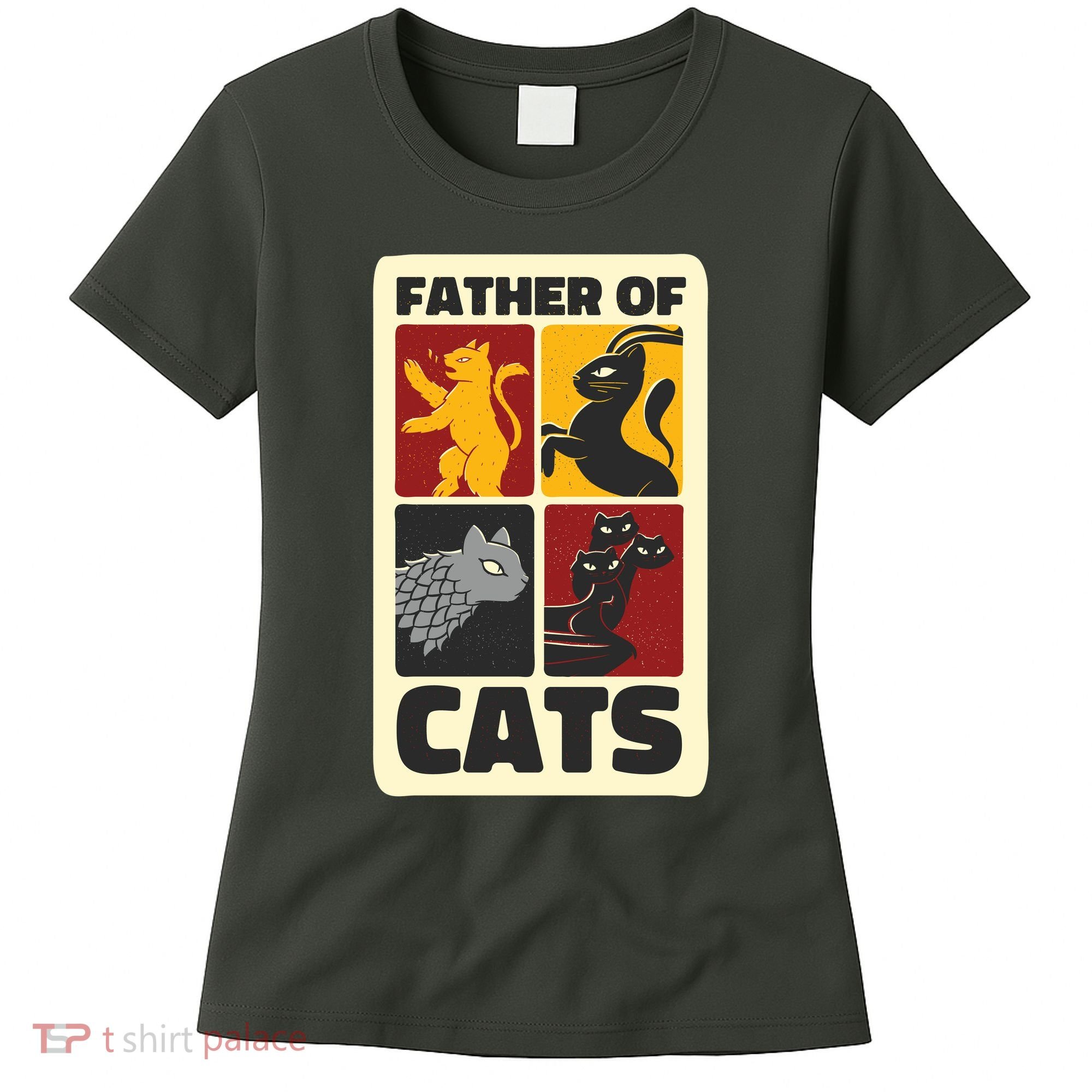 Father Of Cats Funny Women's T-Shirt