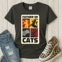 Father Of Cats Funny Women's T-Shirt thumb 3