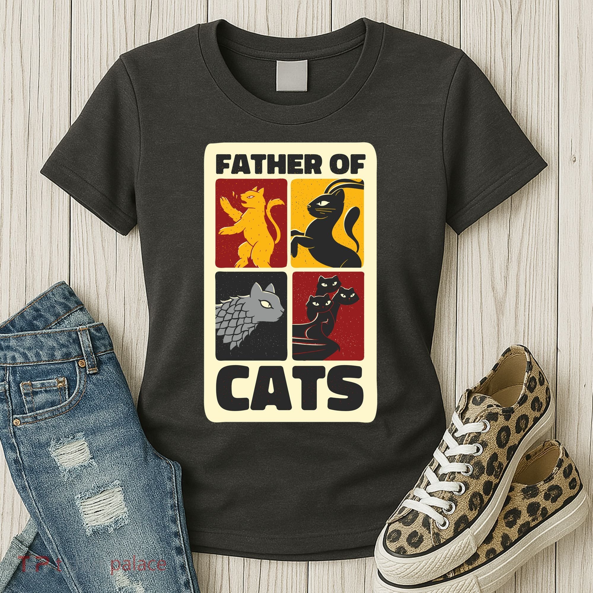 Father Of Cats Funny Women's T-Shirt