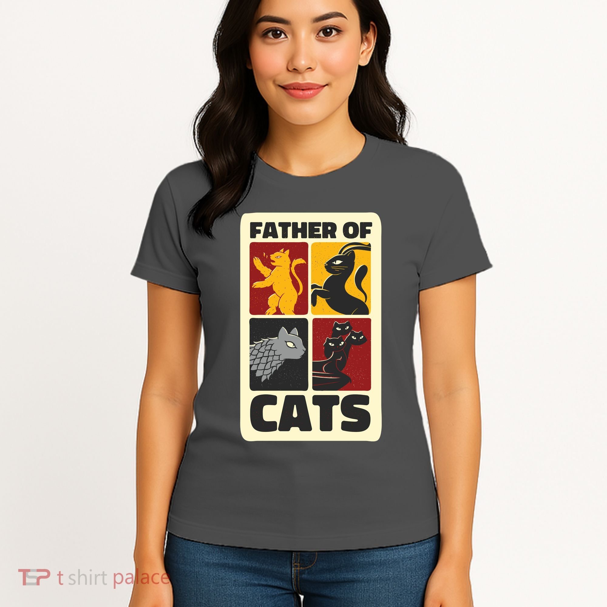 Father Of Cats Funny Women's T-Shirt