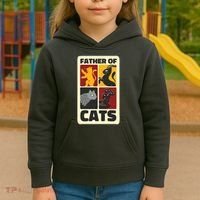 Father Of Cats Funny Kids Hoodie thumb 3