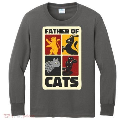 Father Of Cats Funny Kids Long Sleeve Shirt